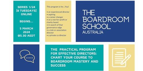 The Boardroom School: chart your course to practical boardroom mastery